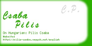 csaba pilis business card